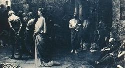 'Christians in Rome During the Third
Century going up into the Arena. 
Click for 'Foxe's Book of Martyrs'