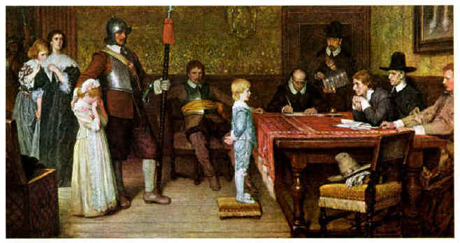 'When did you last see your father?' 
the famous painting by W.F. Yeames.
Click on the image for the details.